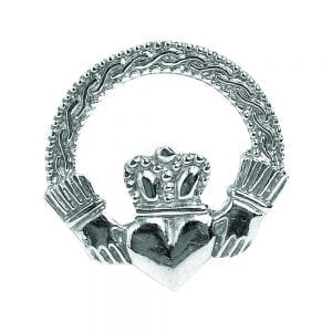 Engraved Claddagh Tie Pin