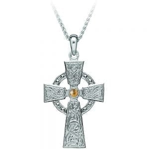 Celtic Warrior Silver Cross
