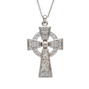 Silver Celtic Warrior Cross