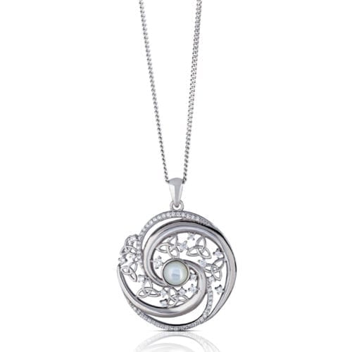 Arian Mother of Pearl Swirl Pendant